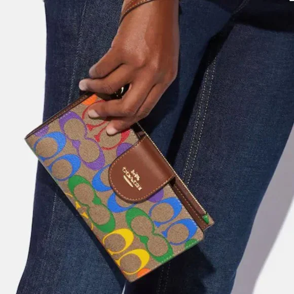 COACH Tech Wallet with Rainbow Monogram (Fits iPhone and Galaxy) - Picture 10 of 10